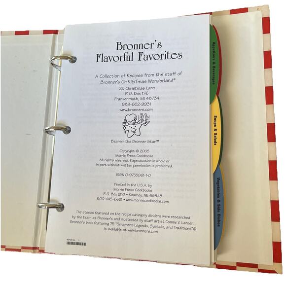 “Bronner's Flavorful Favorites” By Christmas Wonderland Frankenmuth MI Cookbook - Picture 4 of 8